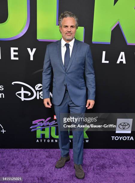 Mark Ruffalo attends Marvel Studios "She-Hulk: Attorney At Law" Los Angeles Premiere at El Capitan Theatre on August 15, 2022 in Los Angeles,...
