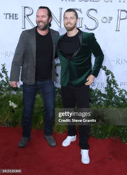 Sullivan Stapleton and Luke Mitchell arrives at the Los Angeles Premiere Of Amazon Prime Video's "The Lord Of The Rings: The Rings Of Power" at The...