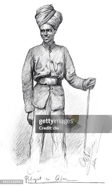 Police Officer From Aden High-Res Vector Graphic