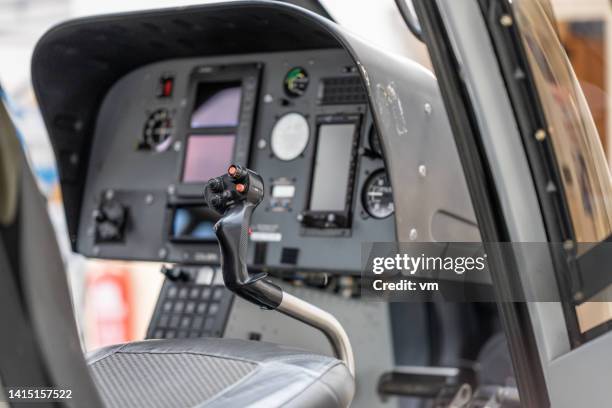 private helicopter control panel close up - inside helicopter stock pictures, royalty-free photos & images