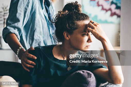 Females couple with relationship difficulties. Females couple with relationship difficulties.
