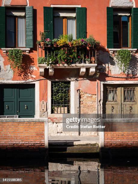 Facade of an old house in Venice