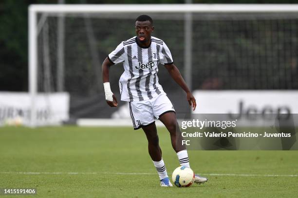 Paolo Gozzi of Juventus U23 in action during a Training Session at Juventus Center Vinovo on August 14, 2022 in Vinovo, Italy.