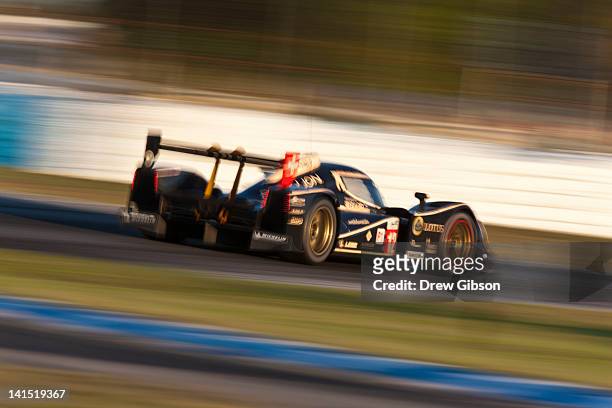 The Rebellion Racing Lola B12/60 Coupe - Toyota driven by Nicolas Prost of France, Neel Jani of Switzerland and Nick Heidfeld of Germany during the...