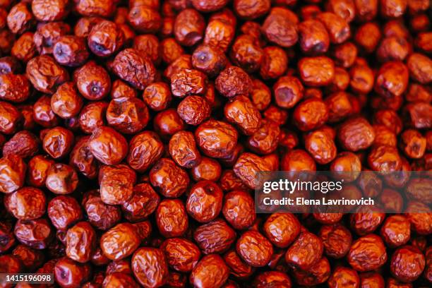 texture of natural dried rose hips, top view - rose hip stock pictures, royalty-free photos & images
