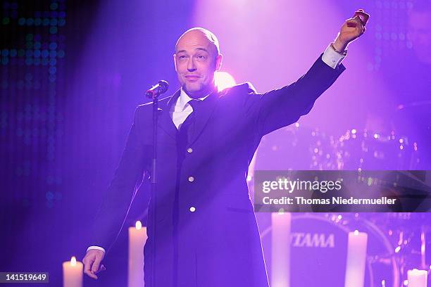 Der Graf of Unheilig performs at 'The Dome 61' at the Rhein-Main-Theater on March 16, 2012 in Wiesbaden, Germany.