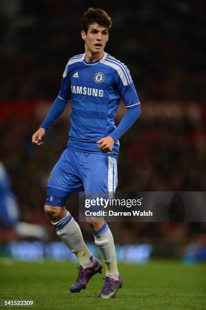 Lucas Piazon of Chelsea Youth during a FA Youth Cup Semi-Final First Leg match between Manchester United Youth and Chelsea Youth at Old Trafford on...