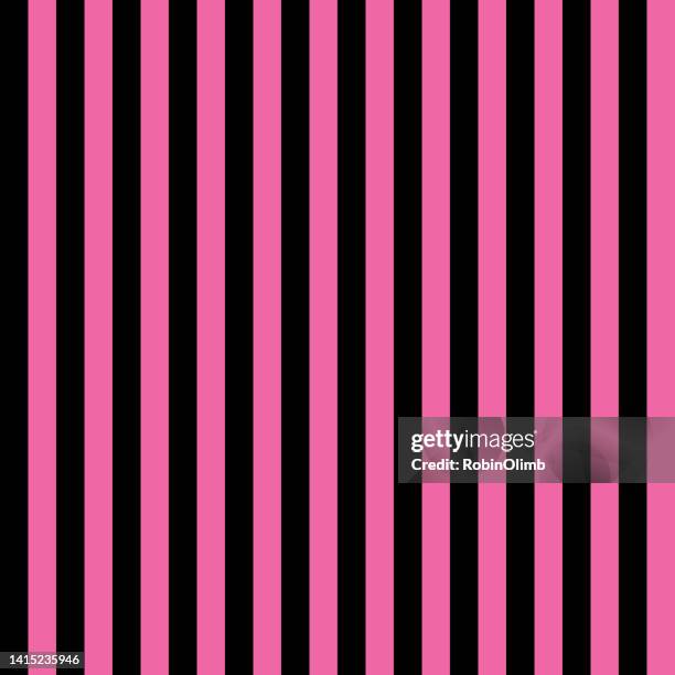 vertical  hot pink and black stripes seamless pattern - hot pink stock illustrations