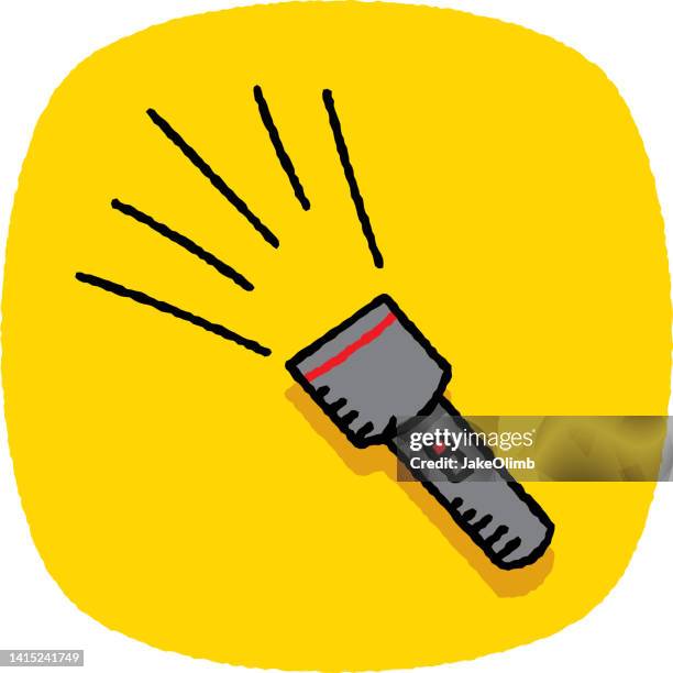 flashlight doodle 7 - flashlight batteries stock illustrations