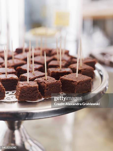 brownie bites - brownie stock pictures, royalty-free photos & images