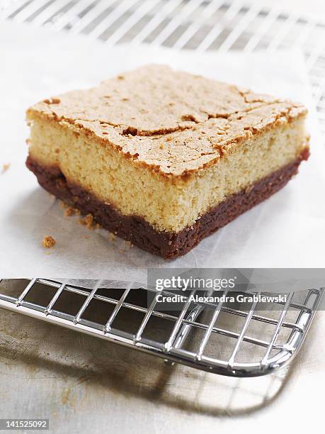 butterscotch cake square - butterscotch stock pictures, royalty-free photos & images