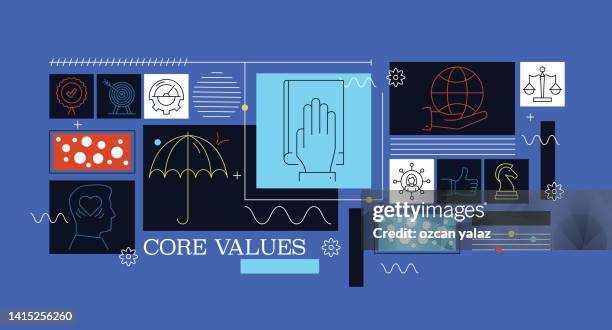 Values Led Graphic Core Values Vector Banner Design Concept High-Res Vector Graphic ...