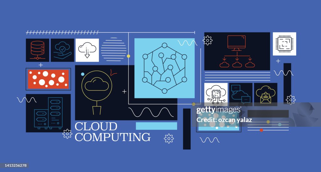 Computing Number Banner Cloud Computing Vector Banner Design Concept High-Res Vector Graphic ...