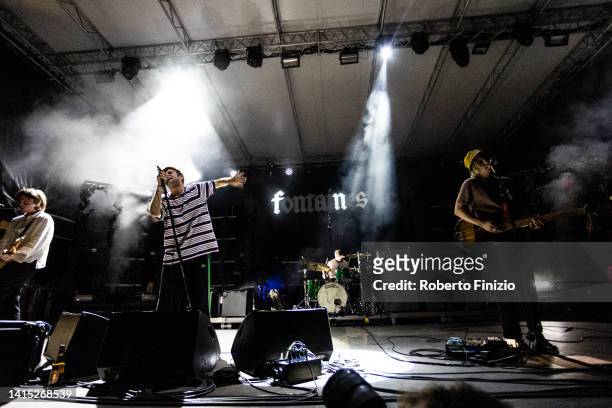 Fontaines D.C. Performs at Parco Della Musica on August 16, 2022 in Padua, Italy.