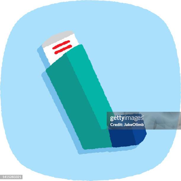 asthma inhalator doodler 4 - inhaler stock-grafiken, -clipart, -cartoons und -symbole