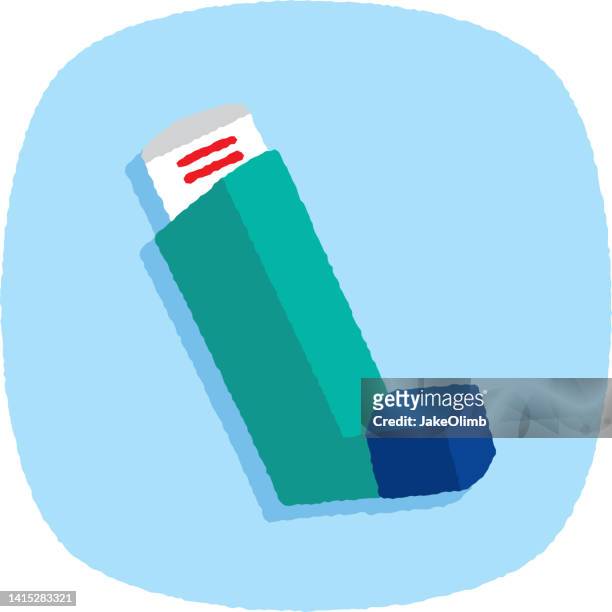 asthma inhaler doodler 4 - inhaler stock illustrations