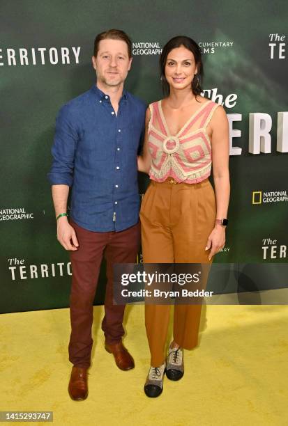 Benjamin McKenzie and Morena Baccarin attend National Geographic Documentary Films' New York Premiere Screening of THE TERRITORY at the CPC Summer...