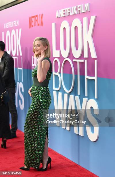Lili Reinhart attends Netflix's "Look Both Ways" Los Angeles special screening at TUDUM Theater on August 16, 2022 in Hollywood, California.
