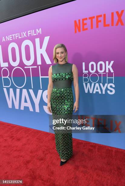 Lili Reinhart attends Netflix's "Look Both Ways" Los Angeles special screening at TUDUM Theater on August 16, 2022 in Hollywood, California.