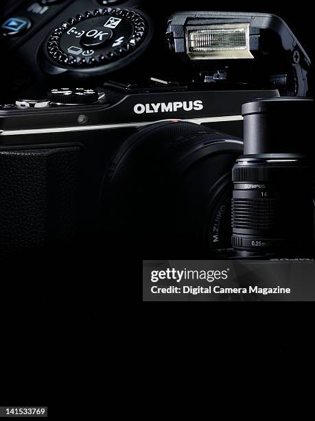 Montage of an Olympus PEN E-P3 compact camera, taken on August 3, 2011.