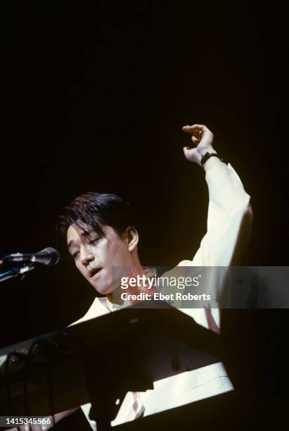 Ryuichi Sakamoto performing at the Beacon Theatre in New York City on June 24, 1988.