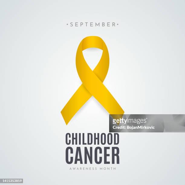 childhood cancer awareness month poster, september. vector - childhood cancer stock illustrations