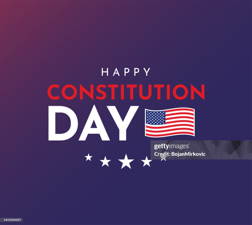 Constitution Day poster. Vector