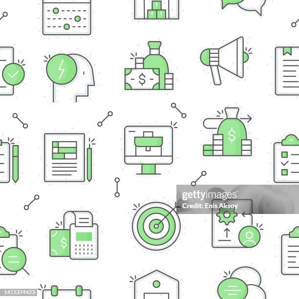 business administration seamless pattern - human resources background stock illustrations