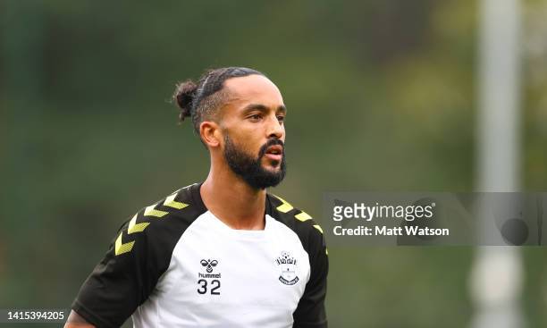 Theo Walcott during a Southampton FC training session at the Staplewood Campus on August 17, 2022 in Southampton, England.