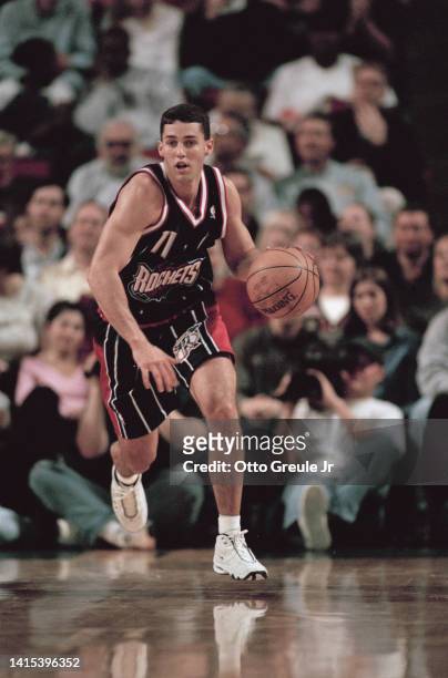 Bryce Drew, Point Guard for the Houston Rockets in motion dribbling the basketball down court during the NBA Western Conference Pre Season basketball...