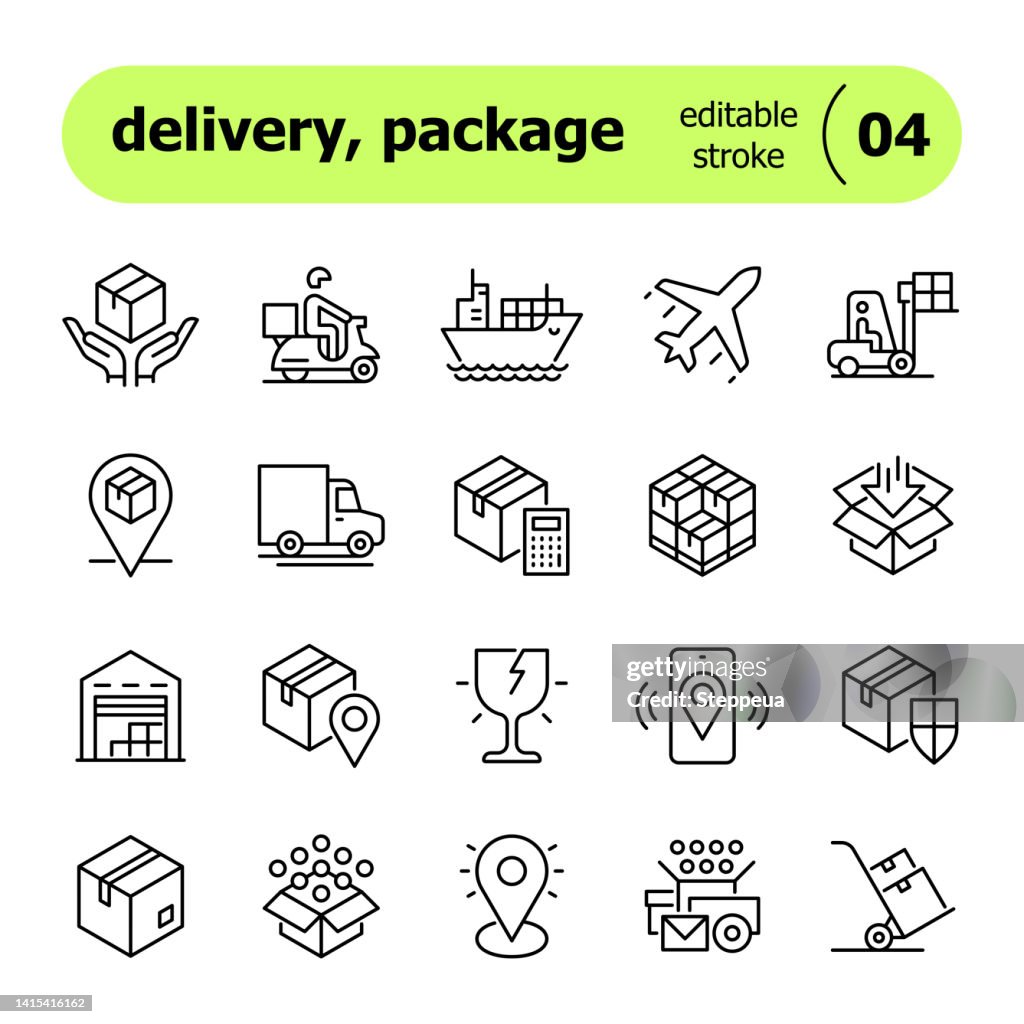 Delivery line icon