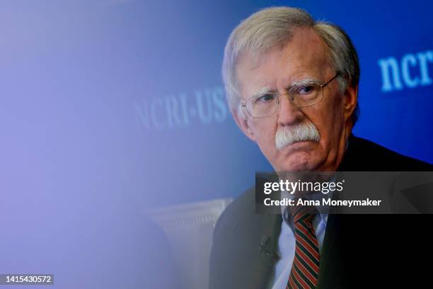 Former National Security Adviser John Bolton speaks at a panel hosted by the National Council of Resistance of Iran – U.S. Representative Office at...