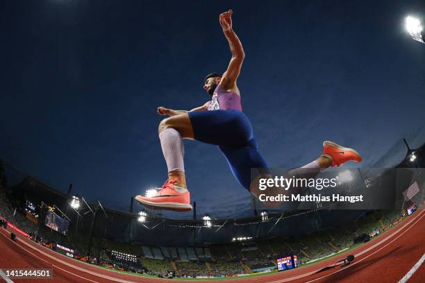 Ben Williams of Great Britain competes in the Men's Triple Jump Final during the Athletics competition on day 7 of the European Championships Munich...