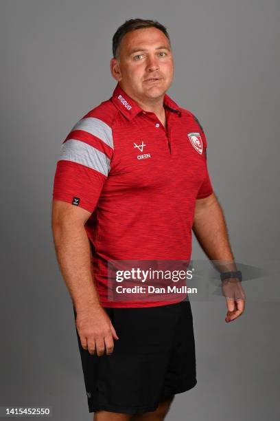 Trevor Woodman, Assistant Coach of Gloucester Rugby poses for a portrait during the Gloucester Rugby squad photocall for the 2022-2023 Gallagher...