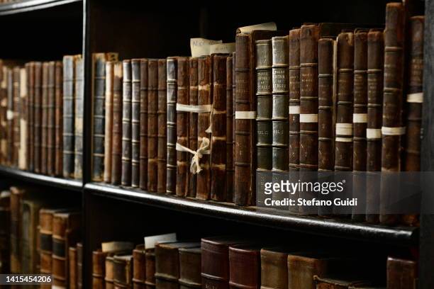 General view of the Library of Trinity College on August 17, 2022 in Dublin, Ireland. The Library of Trinity College Dublin serves the Trinity...