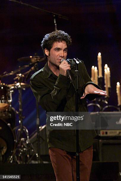 Episode 1697-- Pictured: Musical guest Pat Monahan of Train performs on October 8, 1999 -- Photo by: NBC/NBCU Photo Bank