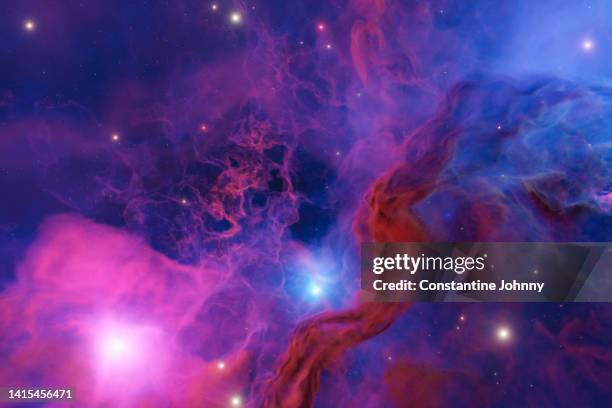 abstract outer space nebula background - viaggio distruzione foto e immagini stock