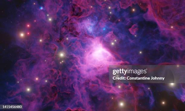 abstract outer space nebula background - pink nebula stock pictures, royalty-free photos & images