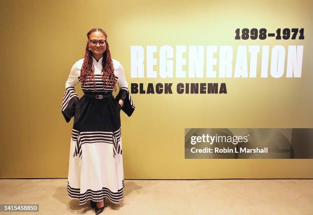 Film Producer Ava DuVernay attends the Press Preview for the Academy Museum's new exhibit "Regeneration: Black Cinema 1898-1971" hosted by the...