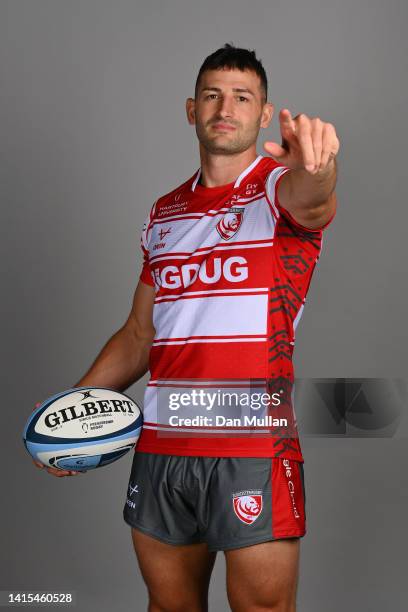 Jonny May of Gloucester Rugby poses for a portrait during the Gloucester Rugby squad photocall for the 2022-2023 Gallagher Premiership Rugby season...