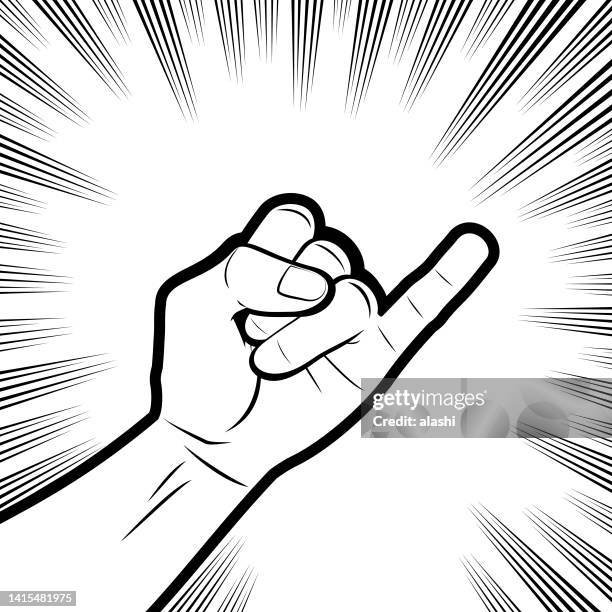 pinky swear or pinky promise, showing the little finger in comics effects lines background - oath stock illustrations