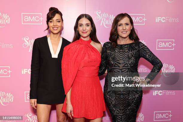 Aubrey Plaza, Alison Brie and Molly Shannon attend the Los Angeles Special Screening of IFC Films' "Spin Me Round" at The London West Hollywood at...