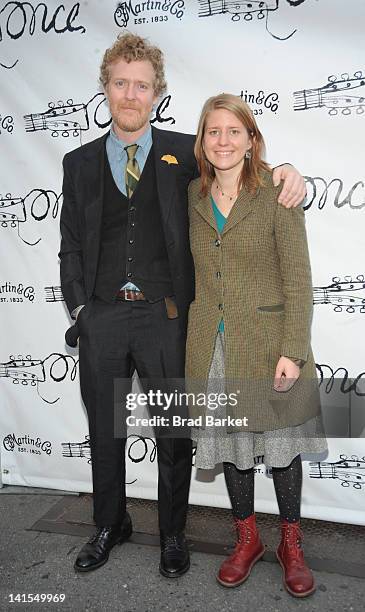 Glen Hansard and Marketa Irglova attend the "Once" Broadway opening night at The Bernard B. Jacobs Theatre on March 18, 2012 in New York City.