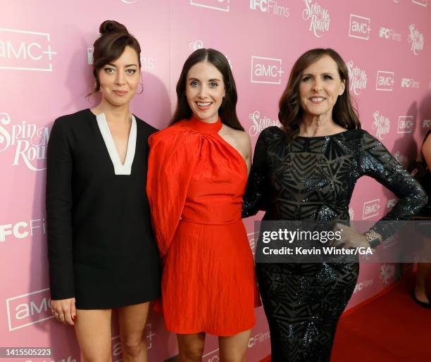 Aubrey Plaza, Alison Brie and Molly Shannon attend the Los Angeles Special Screening of IFC Films' "Spin Me Round" at The London West Hollywood at...