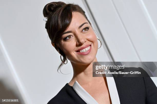 Aubrey Plaza attends the Los Angeles Special Screening of IFC Films' "Spin Me Round" at The London West Hollywood at Beverly Hills on August 17, 2022...
