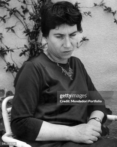 The Italian writer Natalia Ginzburg. 1963