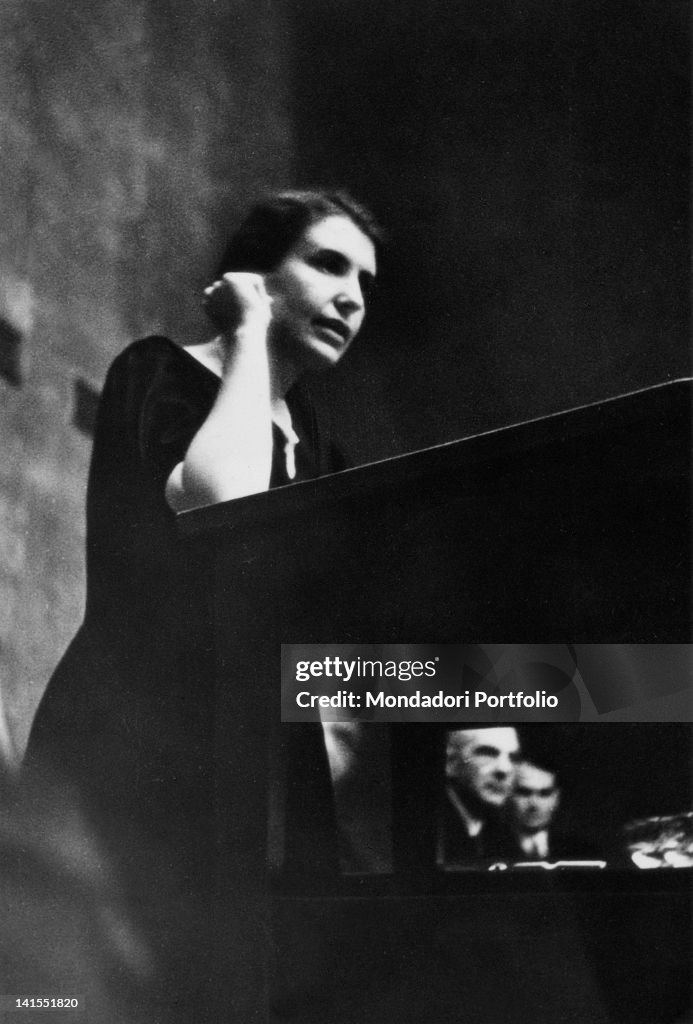 Anna Freud At A Congress