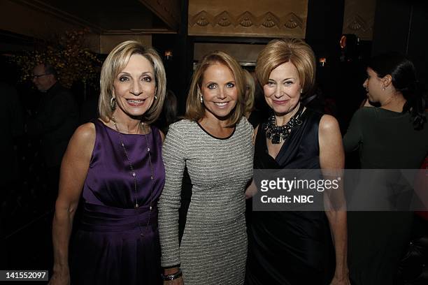 60th Anniversary Party -- Pictured: Andrea Mitchell, Katie Couric, and Jane Pauley at the Edison Ballroom in New York to celebrate the 60th...