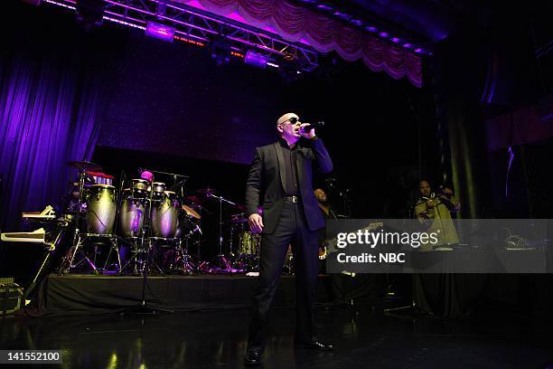 60th Anniversary Party -- Pictured: Pitbull performs at the Edison Ballroom in New York to celebrate the 60th anniversary of the TODAY show on...