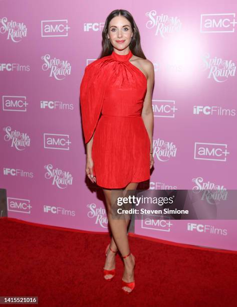 Alison Brie attends the Los Angeles special screening of IFC Films' "Spin Me Round" at The London West Hollywood at Beverly Hills on August 17, 2022...